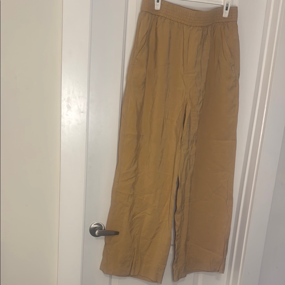 Madewell Tan Wide-Leg full length Pants